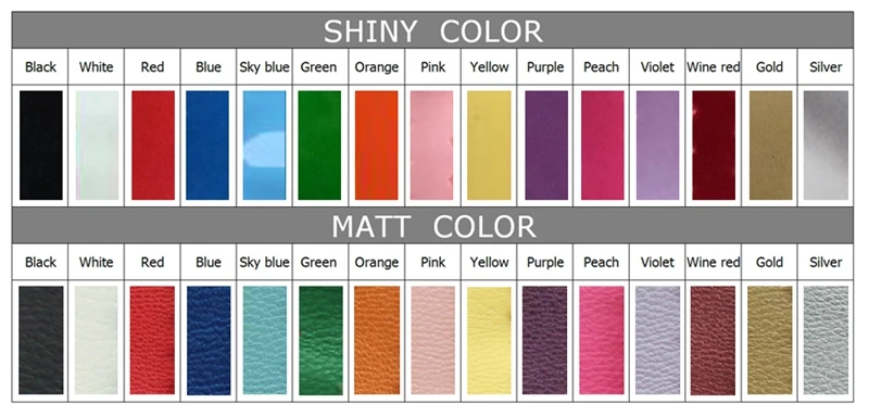 Pu Color Chart