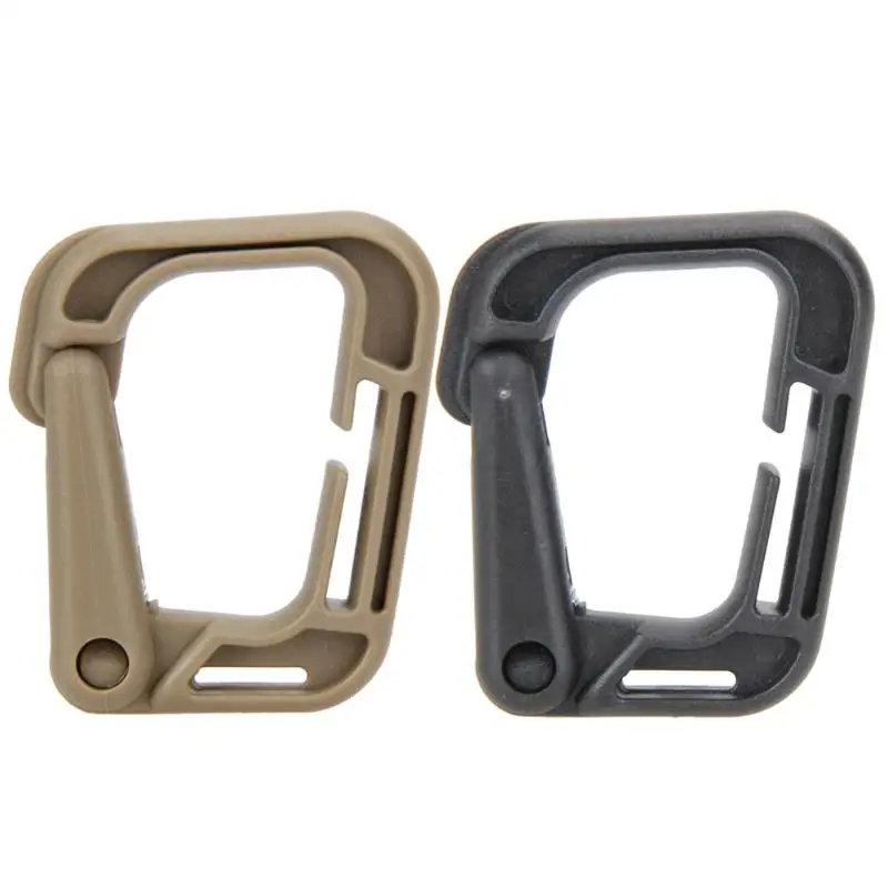 

5 pcs/lot D Shape Mini Plastic Flat Carabiner Ring EDC Tool Clip Quick Release Paracord Molle Hanging Buckle Hook Multipurpose