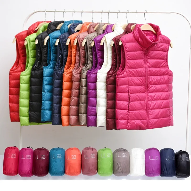 price reduction Winter Women Down Vest Fashion Female Sleeveless Vest Jacket Warm Down Jacket Plus Size Women Sleev