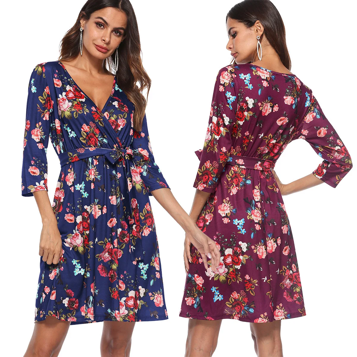 2018 летние Для женщин элегантное платье Вечерние Boho офисная стильная богемный