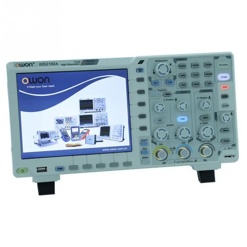 OWON XDS2102A набор осциллографов 100 МГц цифровой осциллограф ADC с высоким разрешением