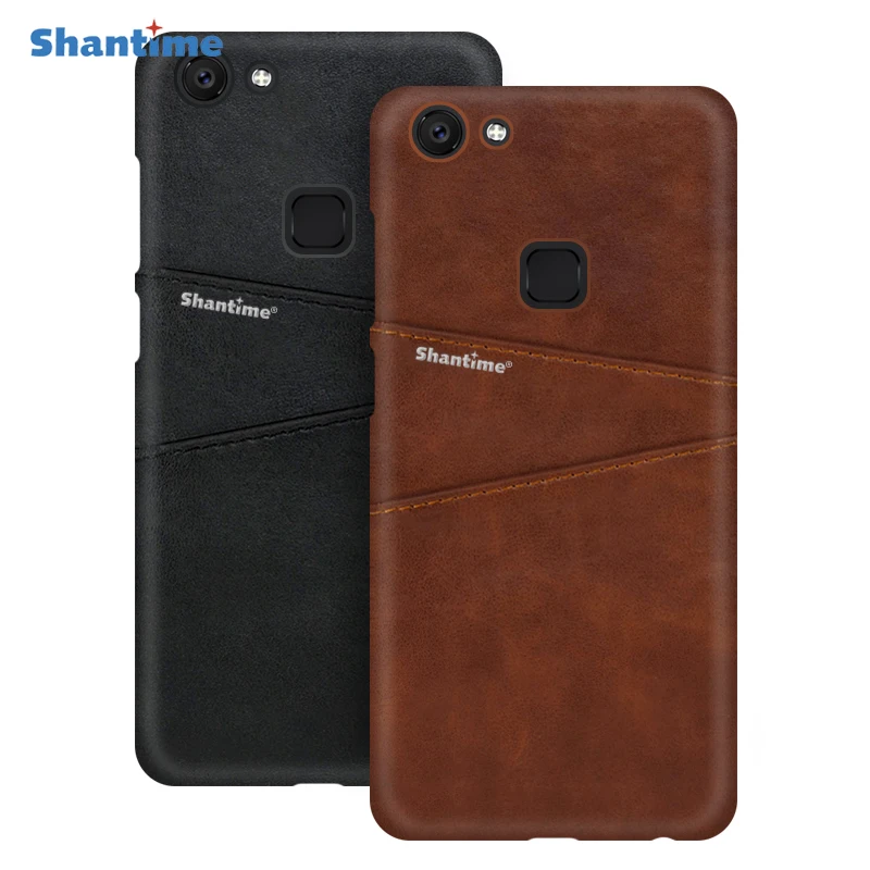 Luxury Vintage Leather Back Cover For Vivo V7 Plus Phone Case Card Slot PU | Мобильные телефоны и аксессуары