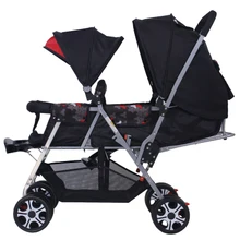 Twin Baby Stroller Double Stroller Lightweight foldable front and rear seat carts Double cart