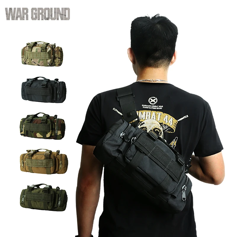 

Molle military tactical pocket waterproof multifunctional shoulder bag casual sports bag outdoor fishing bag