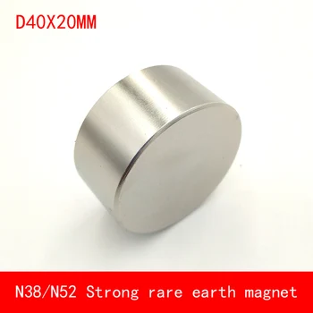 

1PCS round D40x20mm N52 Super Powerful Strong Rare Earth Block Neodymium Magnet N38 N52 Magnets diameter 40*20mm