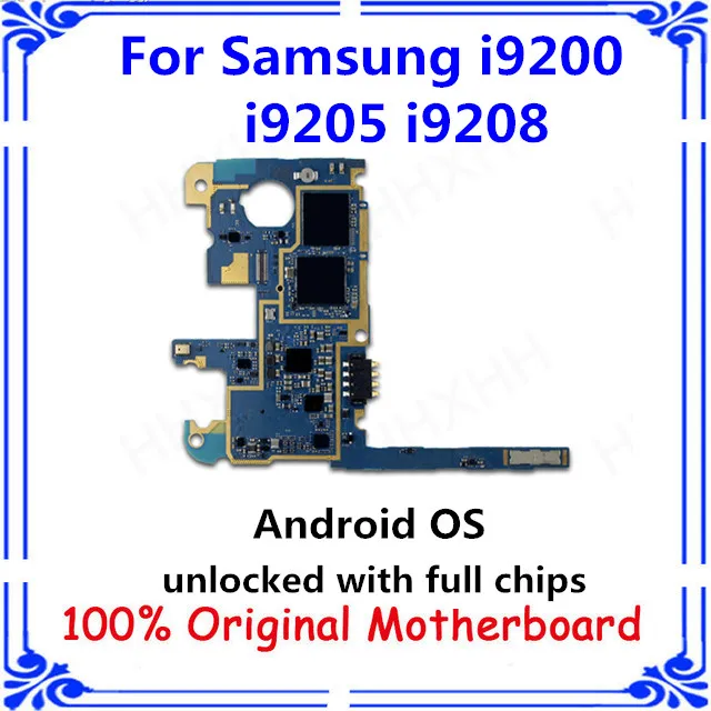 

Unlocked Original motherboard For Samsung Galaxy Mega 6.3 i9200 i9205 i9208 Mother Circuit Board Plate card Android OS panel/fee