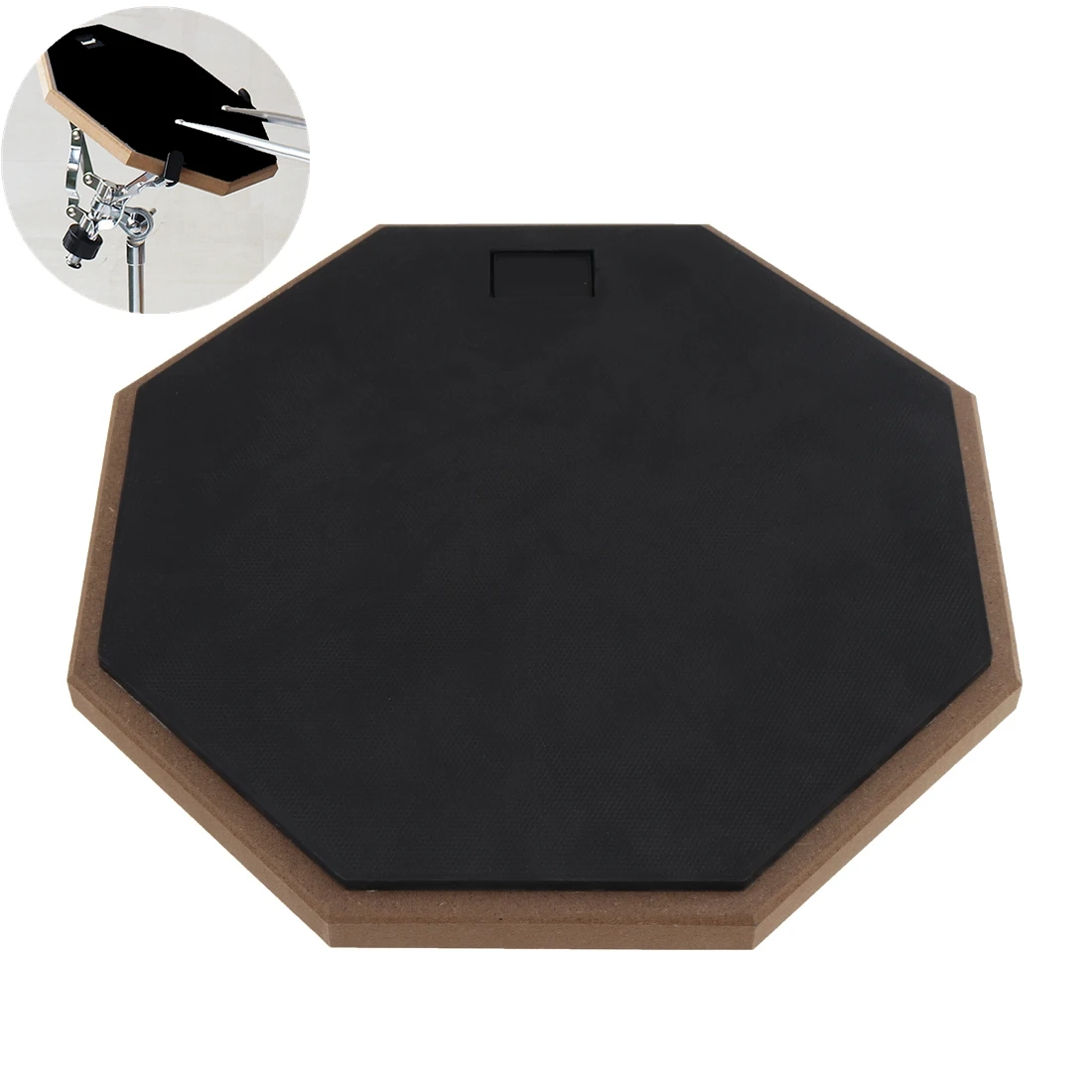 12 Inch Rubber Wooden Black Dumb Drum Practice Training Pad for Jazz Drums Exercise | Спорт и развлечения
