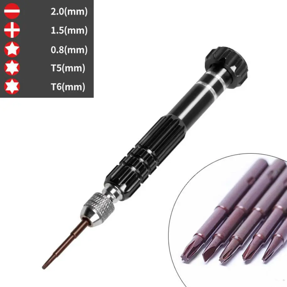 KINGBEIKE Professional Precision Screwdriver Set 5 in 1 Repair Open Tools Kit High Quality Watchmaker Tools For Men Women Watch
