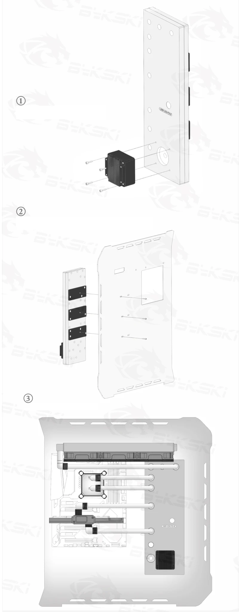 BYKSKI акриловый бак использовать для COUGAR Panzer-G компьютерный корпус/3PIN 5 V D-RGB/Combo DDC насос крутой водный канал решение