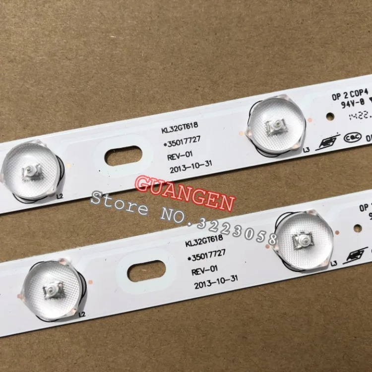 

10PCS 100%New KONKA KL32GT618 LED backlight 35017727 10leds 64.4cm 1set=2 pieces