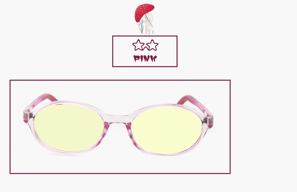 Милый сверкающий кристалл синий розовый цвет овальные рамки TR90 защита глаз Анти Blue Ray очки детские Eyewaer BG128