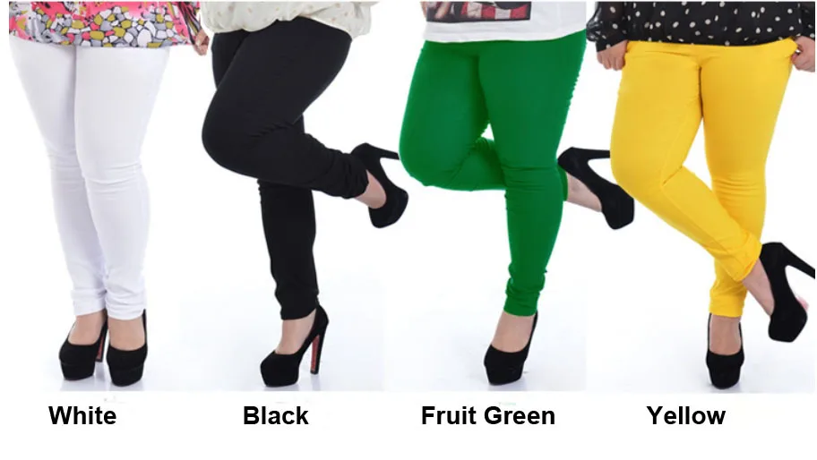 Hot selling plus size high elastic waist skinny pencil