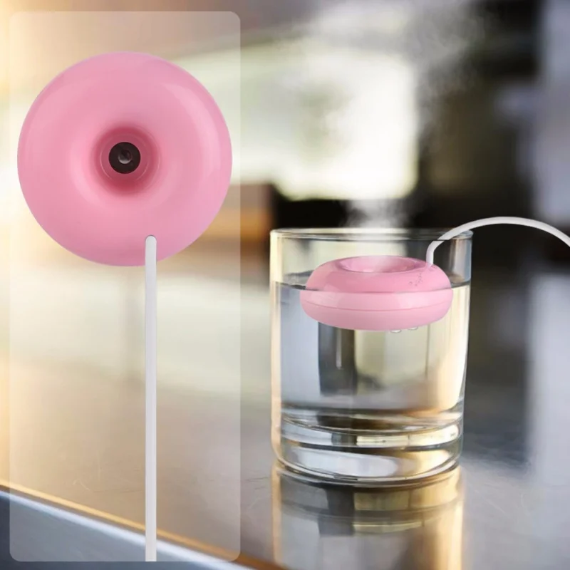 Goedkoop Mini Donut USB Aromatherapie Machine Thuis Mute Slaapkamer Creatieve Luchtbevochtiger Kleine Airconditioning Apparaten Nieuwe