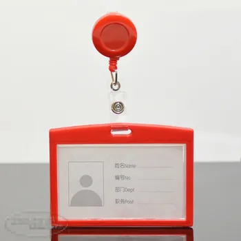 

1pcs Credit Card Bus Card Holders ID Business Name Badge Holder With Retractable Reels Company&office Supplies