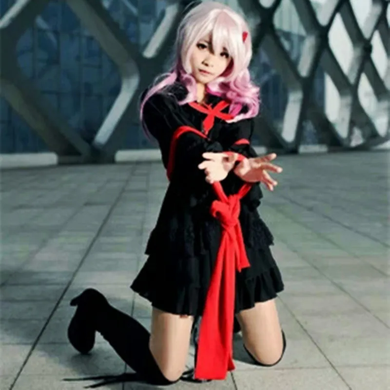 Аниме Guilty Crown Inori Yuzuriha Короткое мини платье сексуальное для косплея красивое