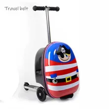 Мультфильм высокого качества подходит для Детский скейтборд Многофункциональный ПК прокатки багажа Спиннер брендовый Дорожный чемодан