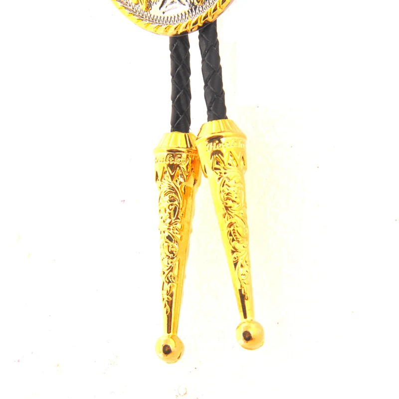 Западный ковбойский галстук «боло» для мужчин с золотым и серебряным цветом буквы А-Я металлическая Регулируемая пряжка мужские аксессуары