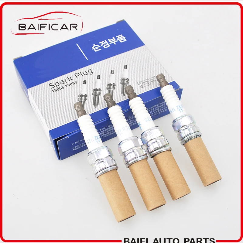 Baificar новая Подлинная 4 шт. иридиевая Свеча зажигания 18855 10080 для Hyundai Elantra I20 I30 Genesis