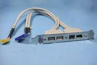 

Host Case Dual USB 2.0 + 2-Port Firewire IEEE 1394 Expansion Rear Panel Bracket Data Cable Cord PC DIY