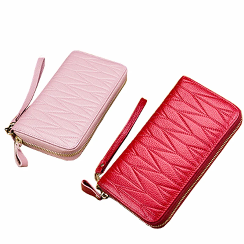 Fashion Women Wallet Long Clutch Bags Anti Rfid Business Card Holder Card Porte Feuille Femme Money Pocket Coin Purse Zipper 2