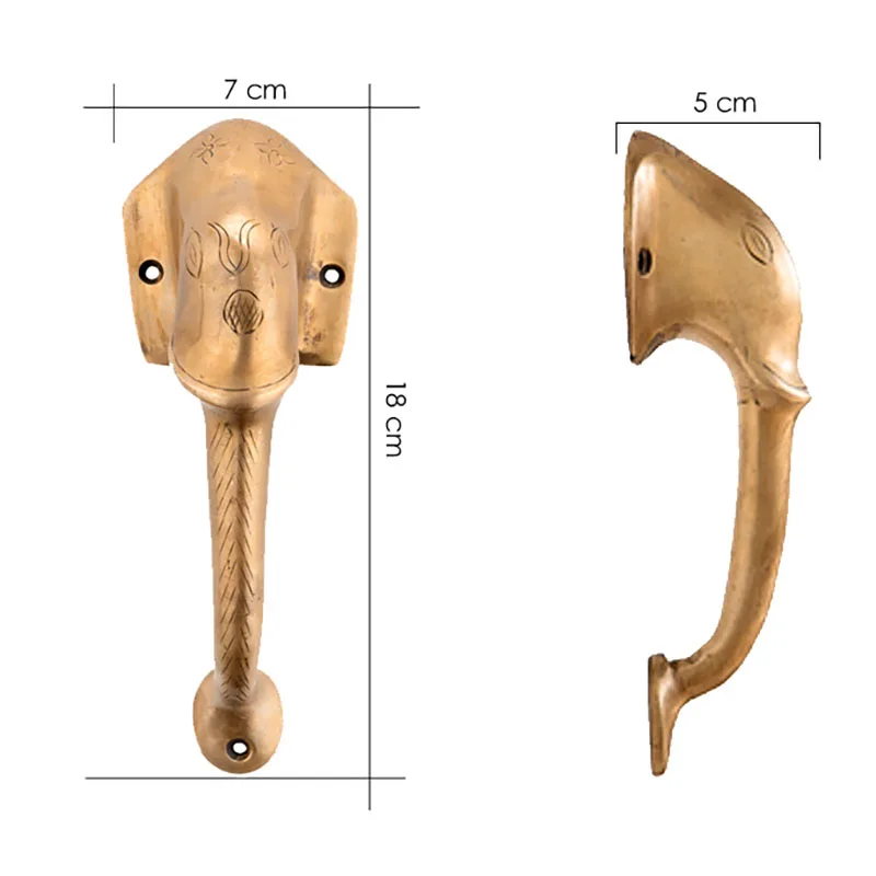 1 шт. ручка со слоном латунь ручная работа дверная для шкафа спальни гостиной