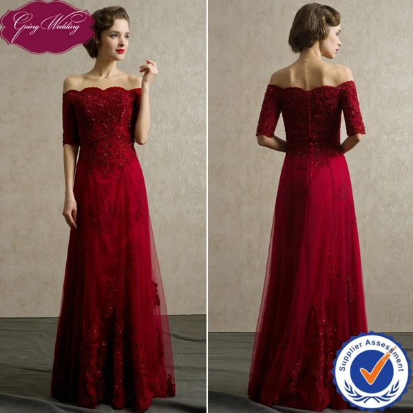 wine evening dresses