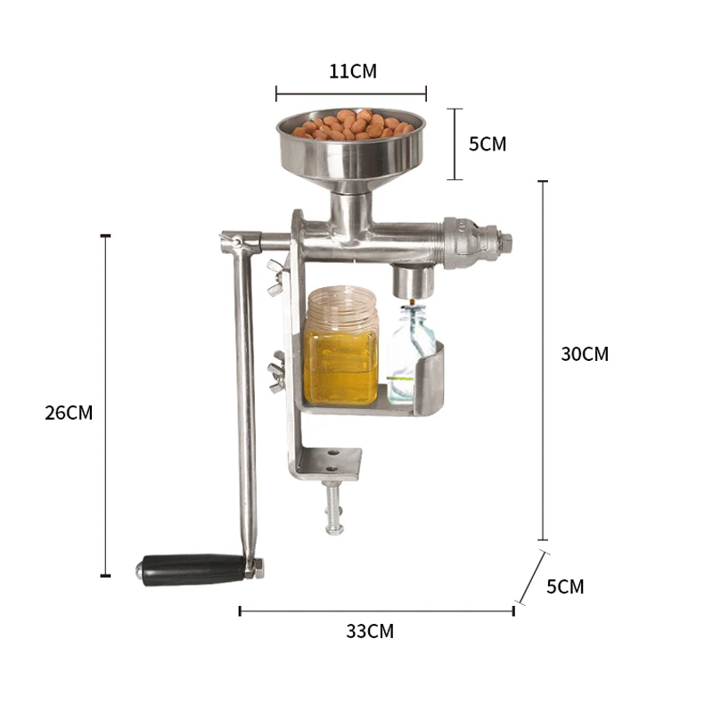 Ручной пресс для масла, бытовой экстрактор масла, экспеллер, арахисовые орехи, семена, пресс для масла er HY-03