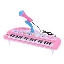 37 клавиш пианино Electone мини электронная клавиатура музыкальная игрушка с микрофоном детская практика игры Музыкальный набор