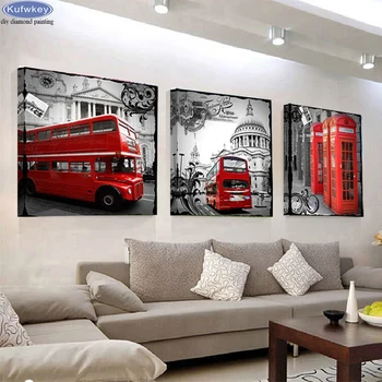 

3 Pcs/set Landscape Palm Trees diamond painting cross stitch,5d Diy Full square diamond Mosaic diamond embroidery Rhinestones