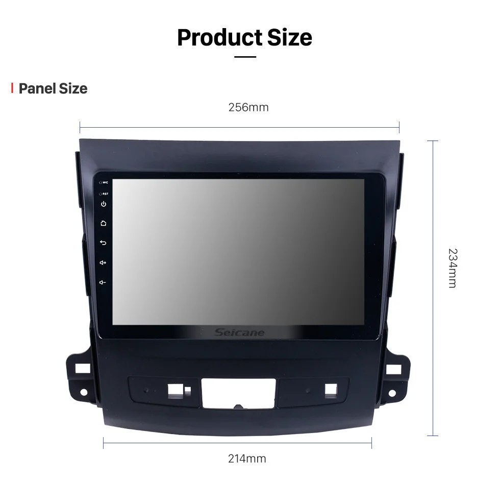 Excellent Seicane Android 8.1 2 Din Car GPS Multimedia Player 9" For MITSUBISHI Outlander 2006 2007-2014 Audio Support Radio SWC DVR TPMS 18