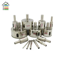 14pc Set Drill Bit Tile Glass Marble Granite Ceramics Hole Saw 3mm to 70mm Diamond Coated