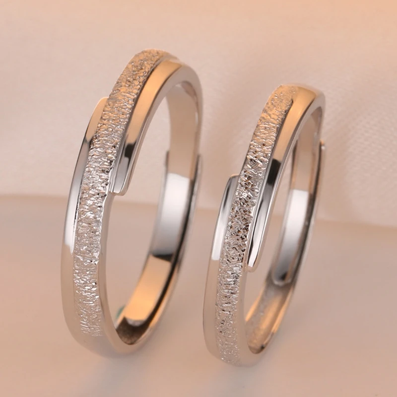 DOYUBO Original CZ Engagement Couple Rings Set For Lovers Real 925 Sterling Silver Fashion Wedding Rings For Men And Women VB242