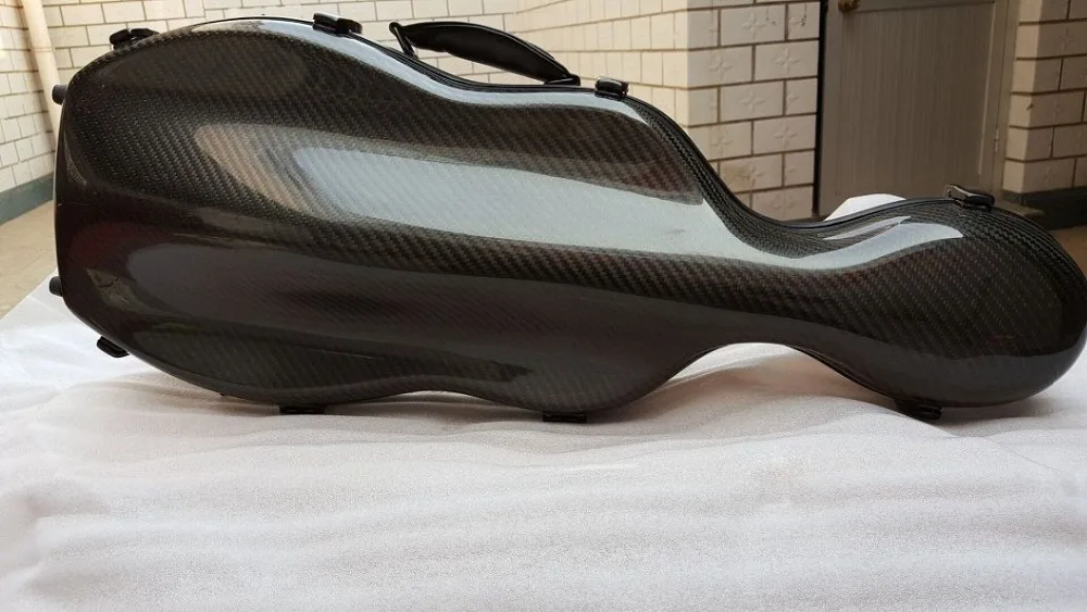 High Quality Black Carbon Fiber Glass Fiber Viola Case 15''16.5