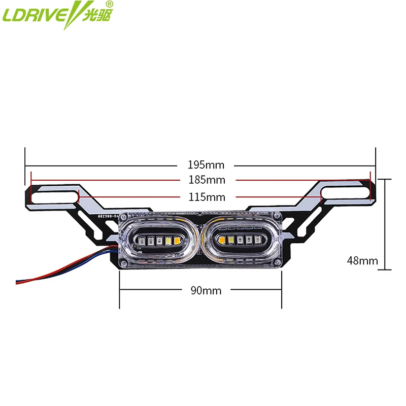 Мощный мигающий Автомобильный светодиодный тормозной светильник для мотоцикла, дневной ходовой светильник, светильник для номерного знака с поворотом, 12 В, Colorul