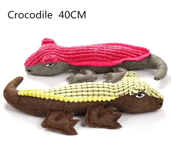

Free shipping Pet dogs toy Pet Puppy Chew Squeaky Plush Velvet Sound Toys For Dog Puppy linen strong dog toys crocodile
