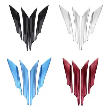 

Universal 4pcs/set PP Front Bumper Splitter Fins Body Spoiler Canards Automobile Ecterior Parts for Cars Trucks SUVs
