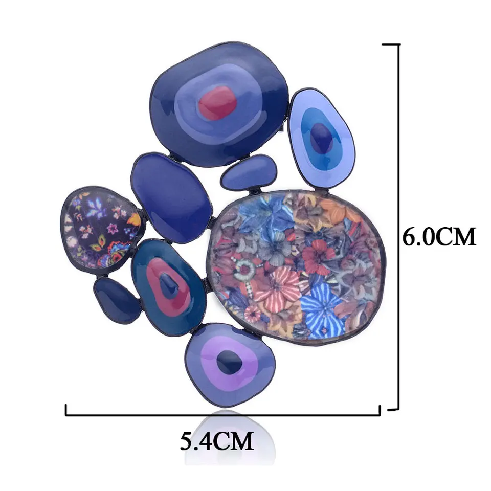 Трендовая эмалированная брошь-кнопка из сплава, Модные металлические геометрические фигуры из цинка, высококачественные броши, ювелирные изделия для женщин, аксессуары, хит