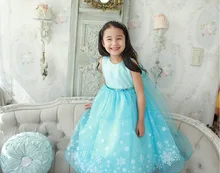 Âge 2-10Y coutumes des Filles pour enfants flocon de neige glace enfant snow queen robe de neige anna d’autre personnalisé princesse elza costume