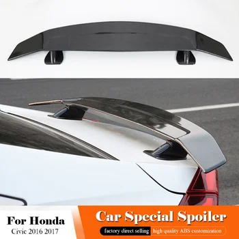 

AITWATT Fit For Honda Civic Carbon Fiber Spoiler 2016 2017 ABS Plastic Black Color Rear Spoiler Tail Trunk Lip Wing Car Styling
