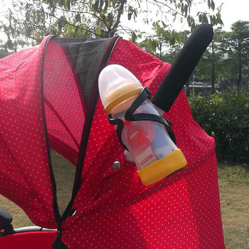 Universal Baby Stroller Cup Drink Holder Children's Bicycle Bottle Rack Black Stroller Accessories for Newborn Kids