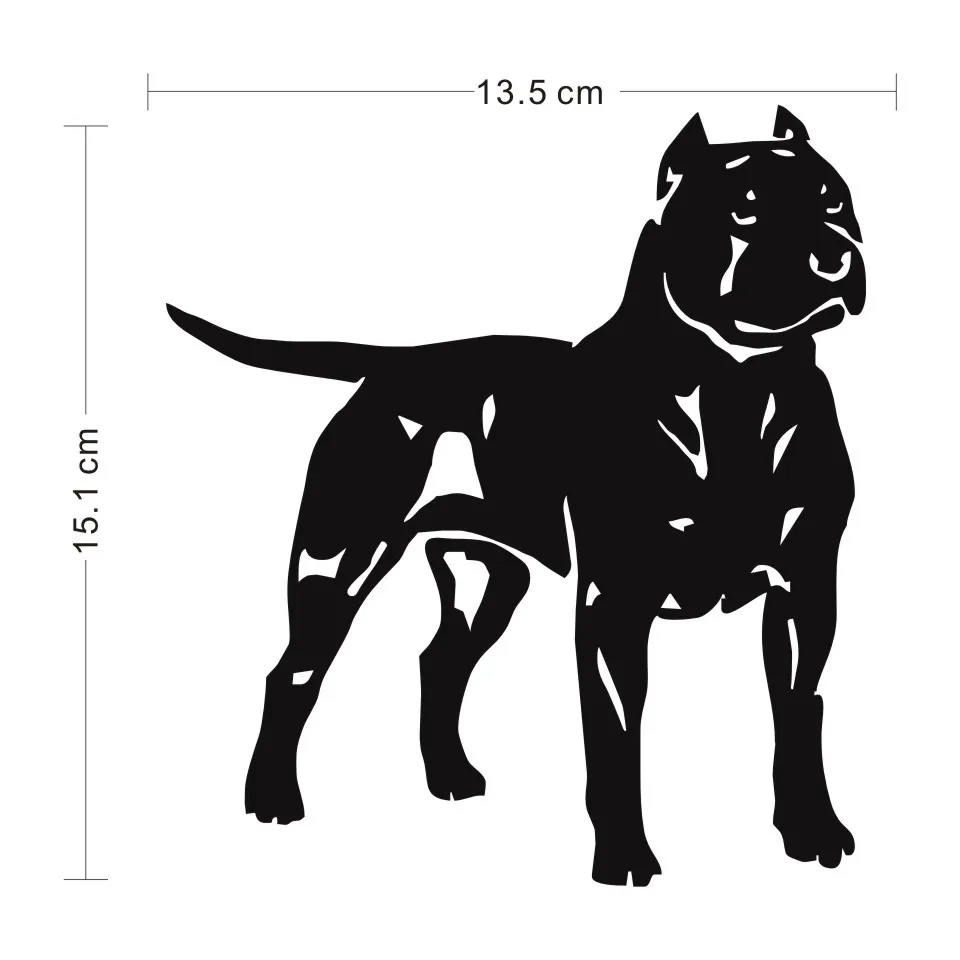 Cunymagos Pit Bull American Staffordshire Terrier Dog Animal Decal Car Styling Decoration Stickers Motorcycle Auto 13.5CM15 (2)