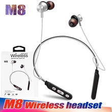 

30PCS/Lot Good Quality BST M8 Neckband bluetooth Earphone Wireless headphones Sports Earphones for Smartphone iPhone Samsung LG