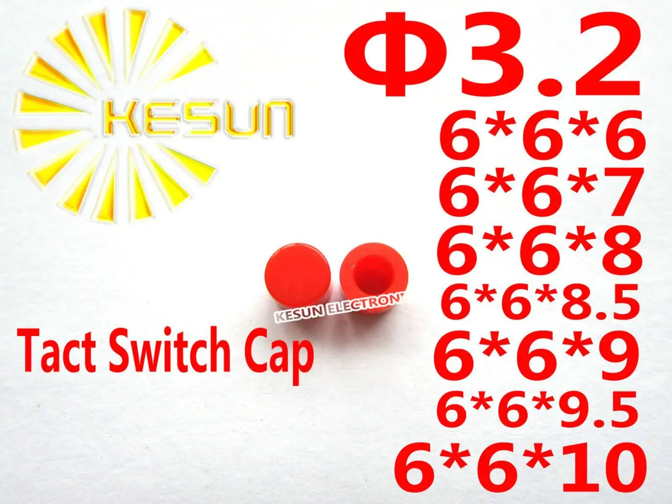 

1000PCS RED Cap For 6X6 Tact Switch Push button Switch Micro Switch