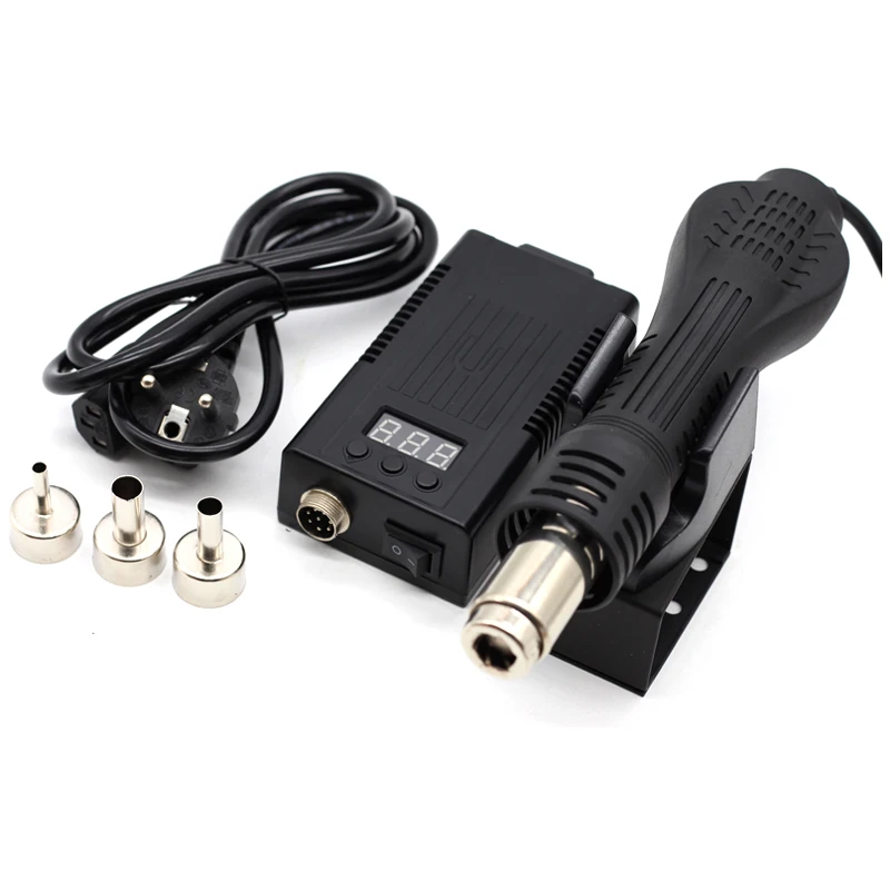

Heat Gun 8858 Portable BGA Rework Solder Station Hot Air Blower Better Hand-held Hot Air Gun 3pcs Nozzles
