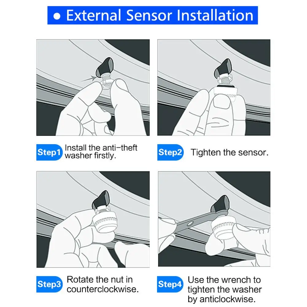 Датчики контроля давления в шинах для мотоциклов 1 шт. датчики WI Fi CAREUD M3 D580 T318 T86 T880