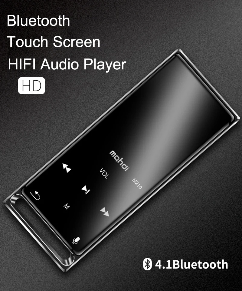 Mahdi M210 Mp3 плеер Bluetooth с сенсорным экраном 1,8 дюймов портативный спортивный USB HD HIFI музыкальный плеер 16 Гб Поддержка tf-карты ультратонкий