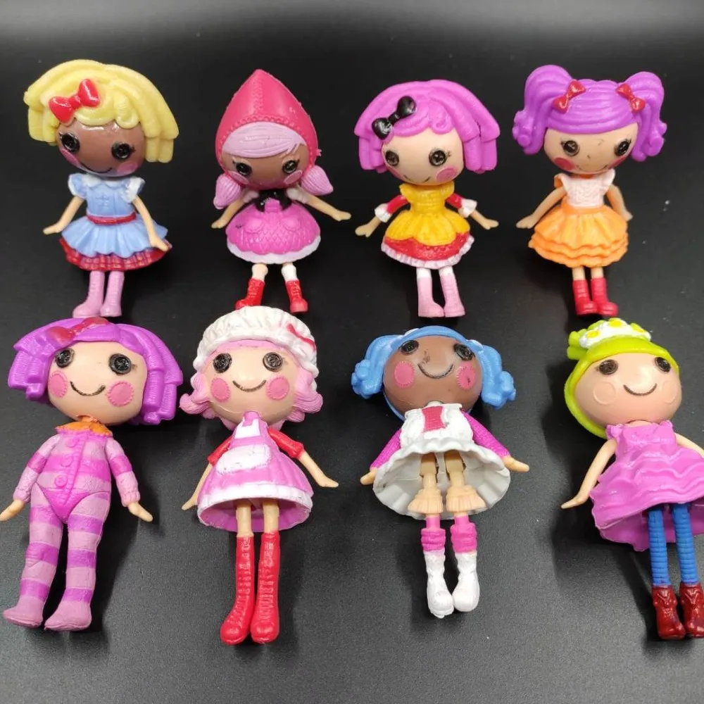 

8pcs different Lalaloopsy Dolls Mini Polly pocket Dolls For Girl's Toy Playhouse Each Unique