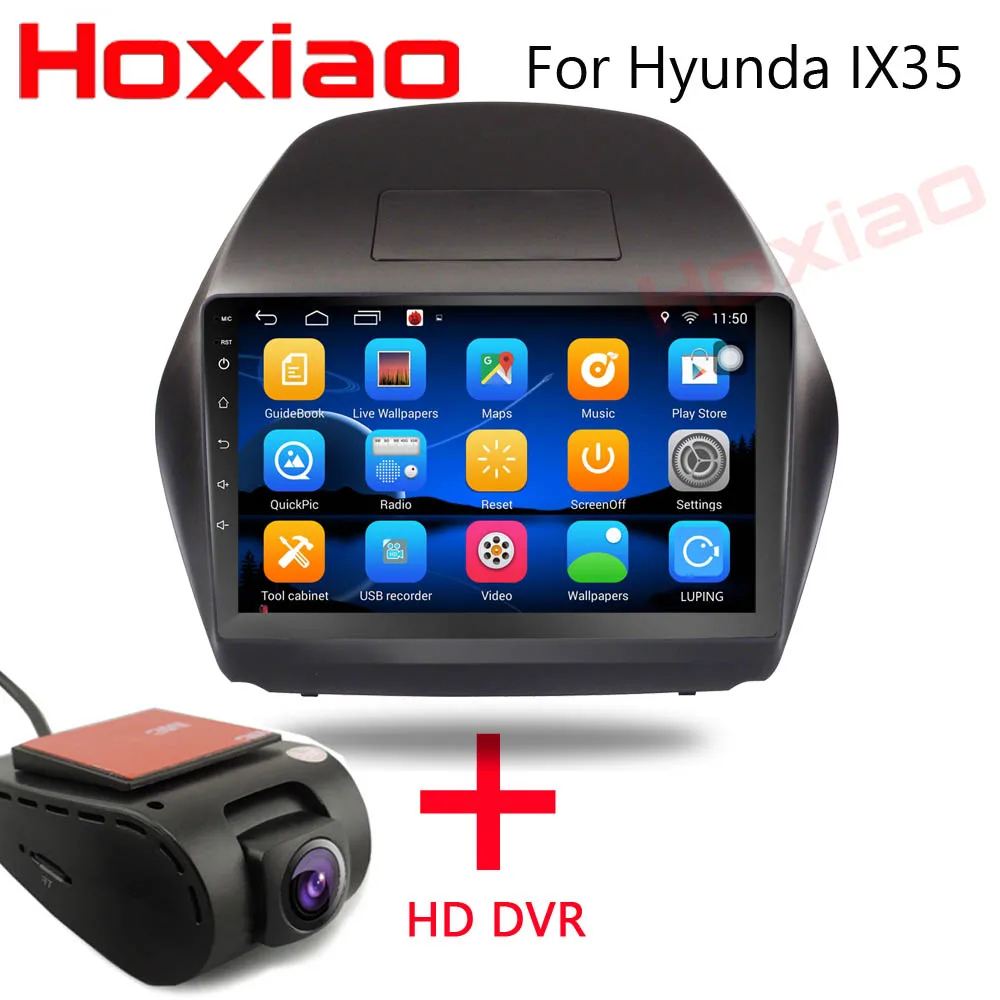 Android 2Din автомобильный DVD для Hyunda IX35 Tucson 2010- четырехъядерный 1024*600 Автомобильный Радио Видео плеер gps навигация - Цвет: T3-IX35-DVR