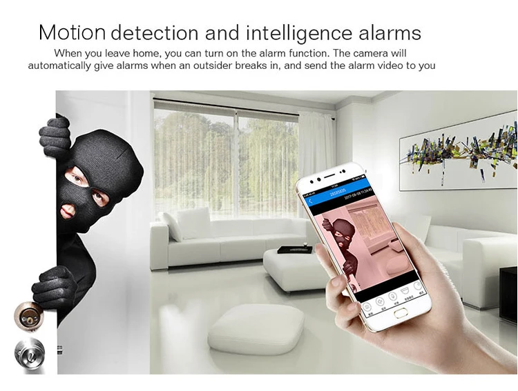 CHHD 1080p HD Indoor Wireless Smart Home Camera with Night Vision 2-Way AudioWiFi or wired connection are supported.