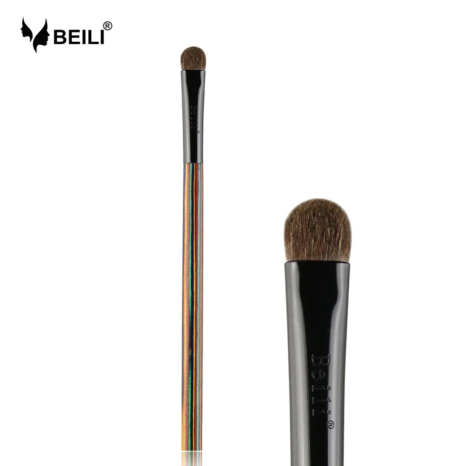 

BEILI 1 Piece A Class Pony Hair Eye brush Eye shadow Blending animal hair Makeup brush Colorful Solid wood handle